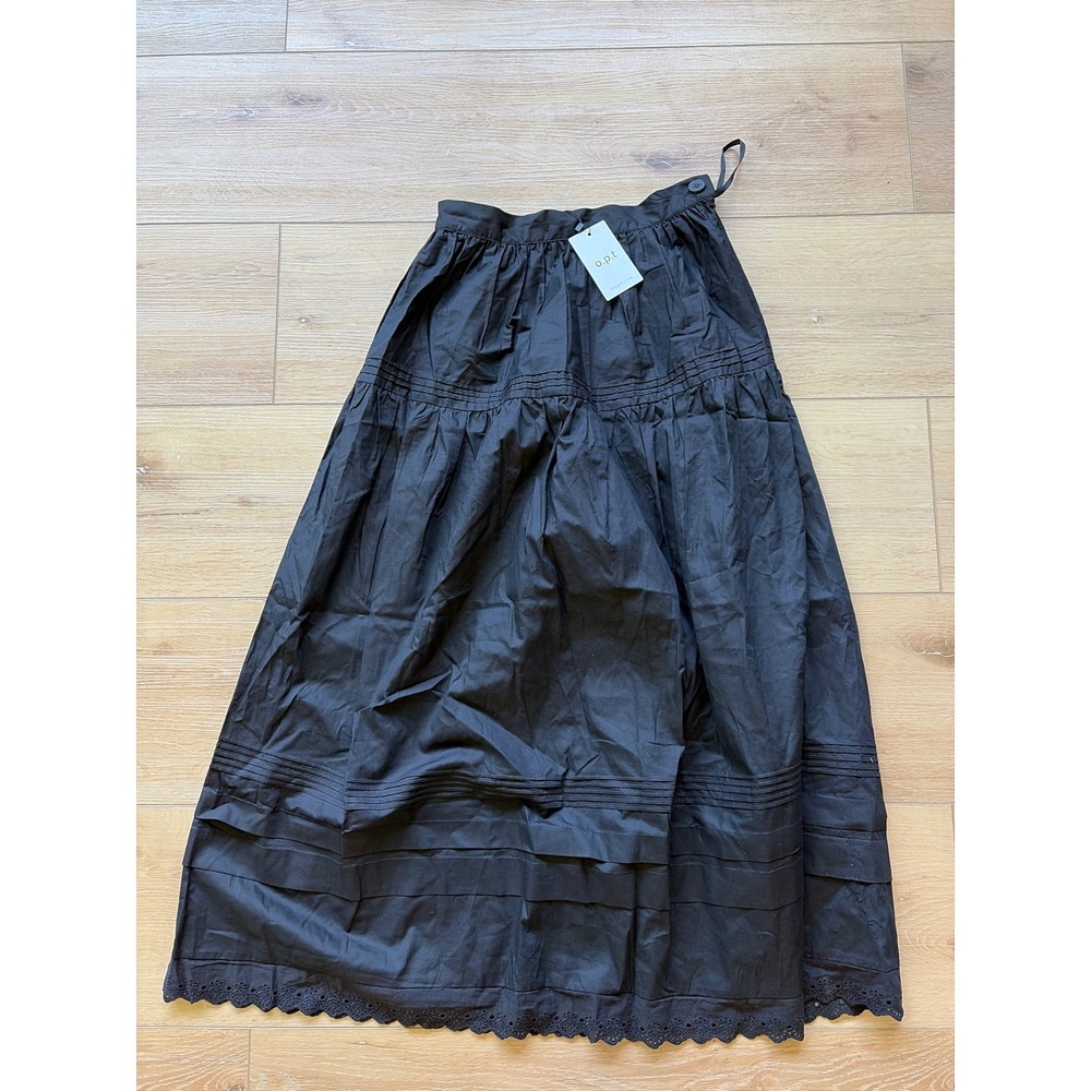 Black Maxi Skirt - Elegant Tiered Design